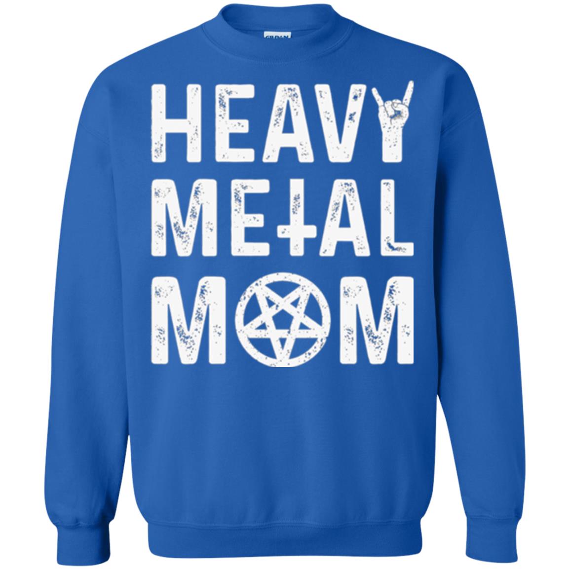 Heavy Metal Mom Vintage Band Music Concert Mother T-shirt Royal