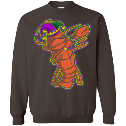 Dabbing Mardi Gras Crawfish T-shirt Mardi Gras Gift Shirt Dark Chocolate