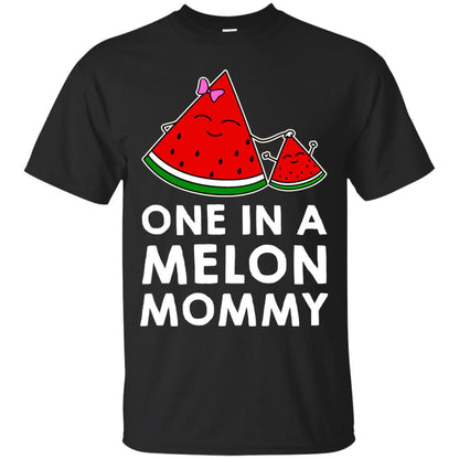 One In A Melon Mommy Funny Summer Melon Fruit Shirt Black