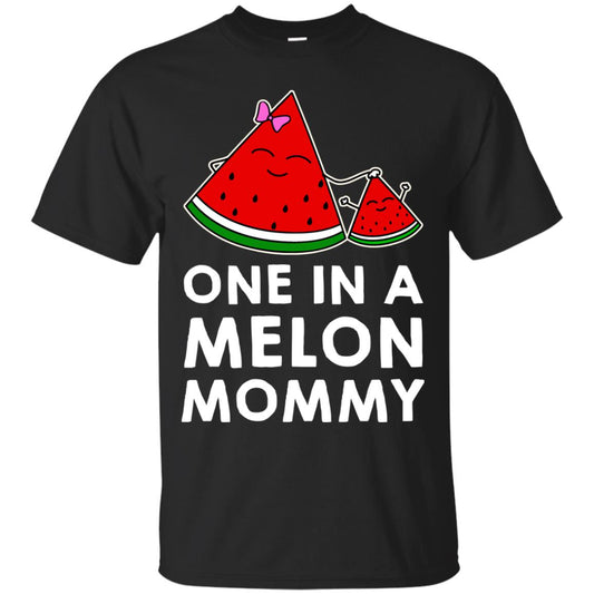 One In A Melon Mommy Funny Summer Melon Fruit Shirt Black