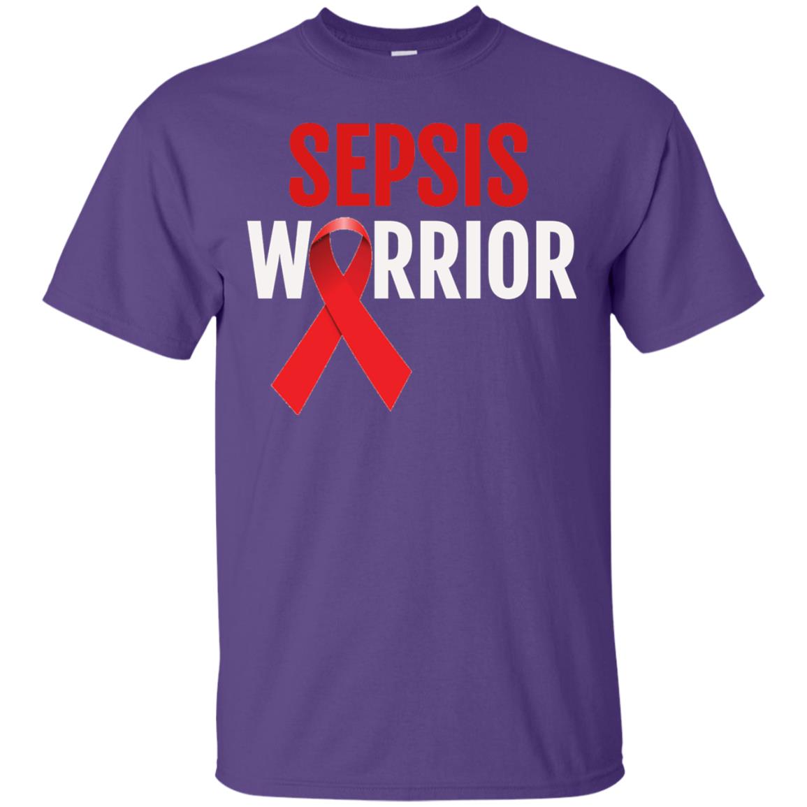 Sepsis Warrior Awareness Faith T-shirt Purple