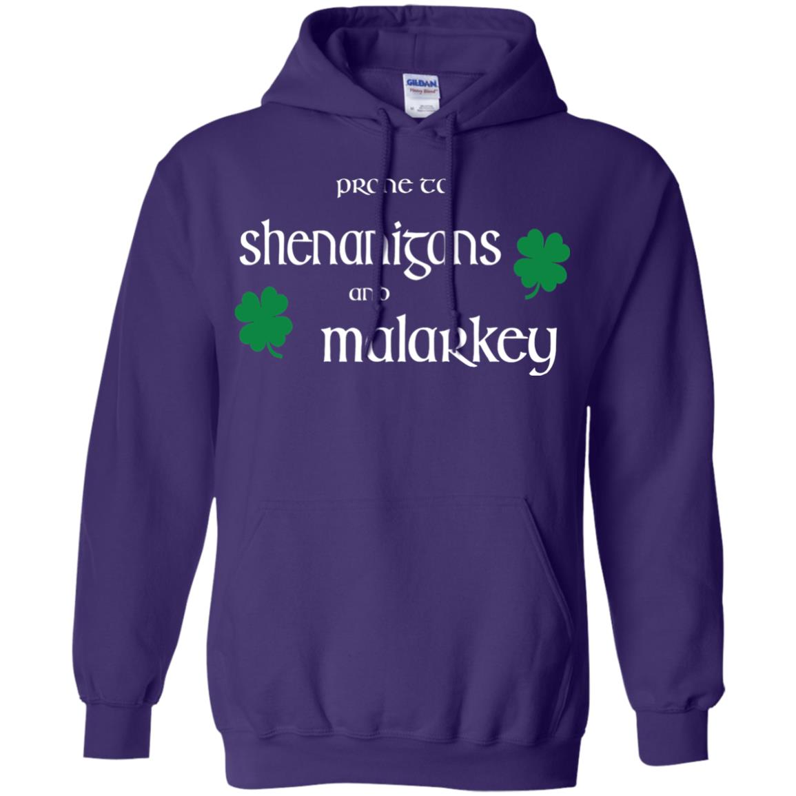 Prone To Shenanigans And Malarkey St Patricks Day T-shirt Purple
