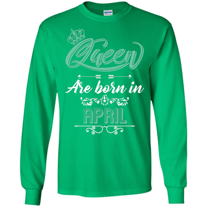 Brithday T-Shirt Queen Are Born In April Irish Green