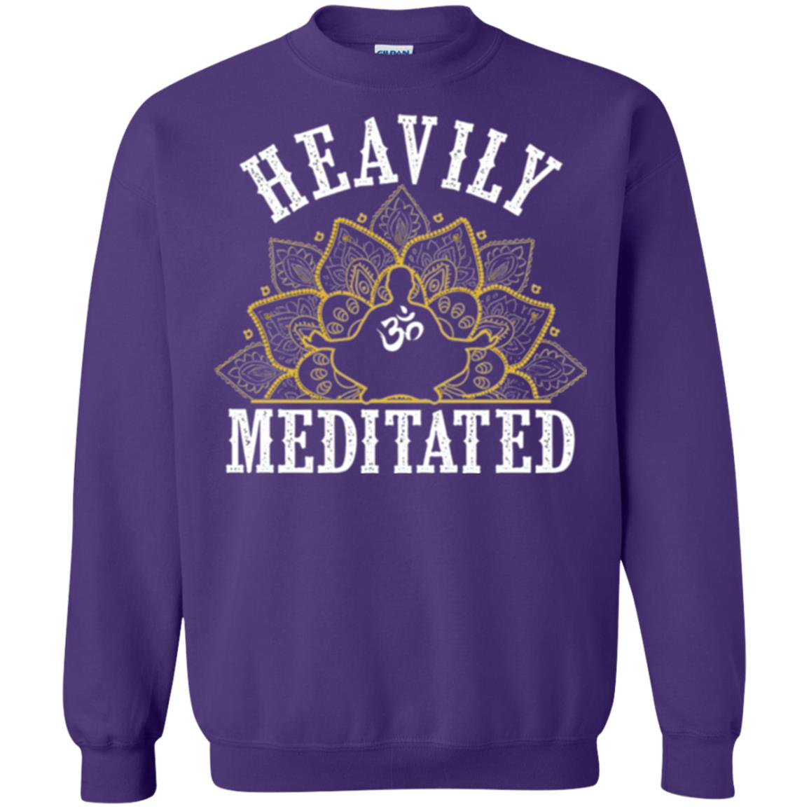 Funny Heavily Meditated Yoga Meditation T-shirt Purple