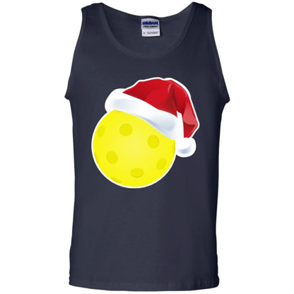 Pickleball With Santa Claus Hat X-mas Shirt For Pickleball Lovers Navy
