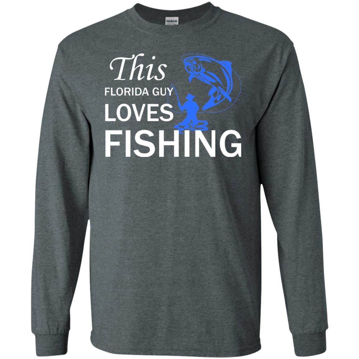 This Florida Guy Love Fishing Fisherman T-shirt Dark Heather