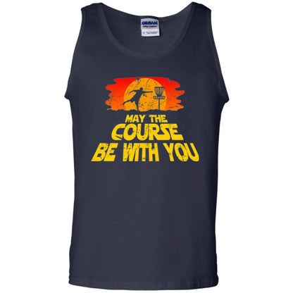 Disc Golf T-shirt May The Course Be With You Navy