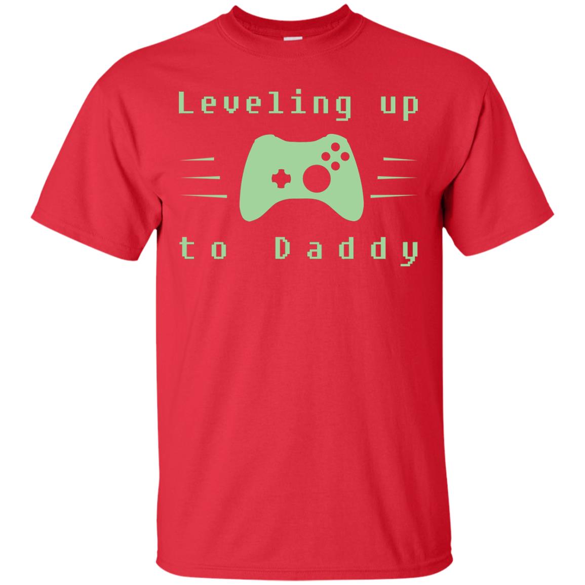 Leveling Up To Daddy Gaming Family Shirt Red