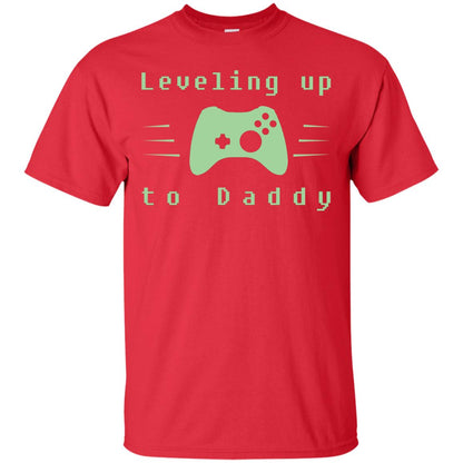 Leveling Up To Daddy Gaming Family Shirt Red