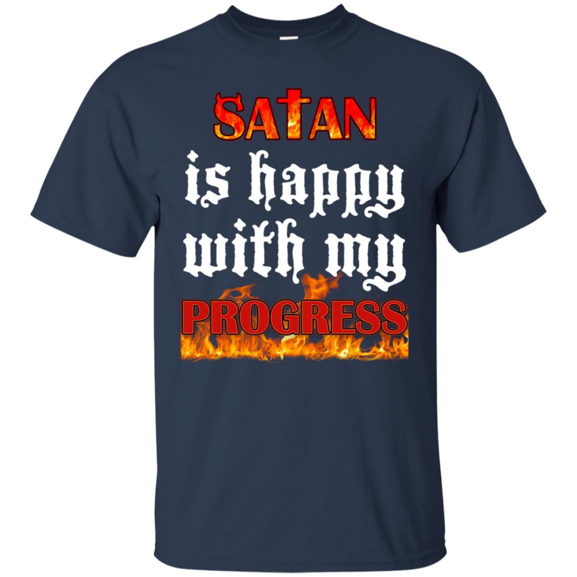Santa Is Happy With My Progress Shirt Navy
