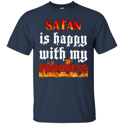 Santa Is Happy With My Progress Shirt Navy