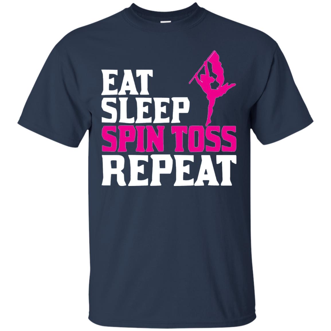 Eat Sleep Spin Toss Repeat Color Guard T-shirt Navy