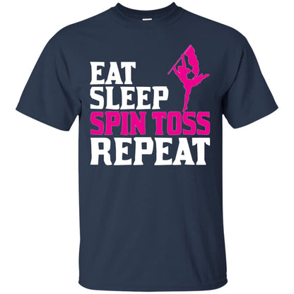 Eat Sleep Spin Toss Repeat Color Guard T-shirt Navy