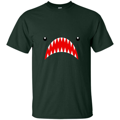 Shark Face Teeth The Week Open Mouth Shirt Forest