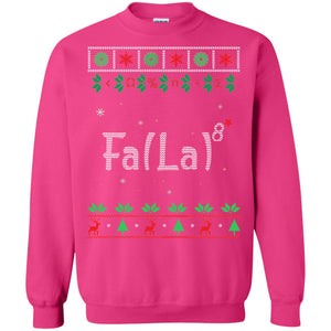 Fa La La La Mathematics X-mas Gift ShirtG180 Gildan Crewneck Pullover Sweatshirt 8 oz.