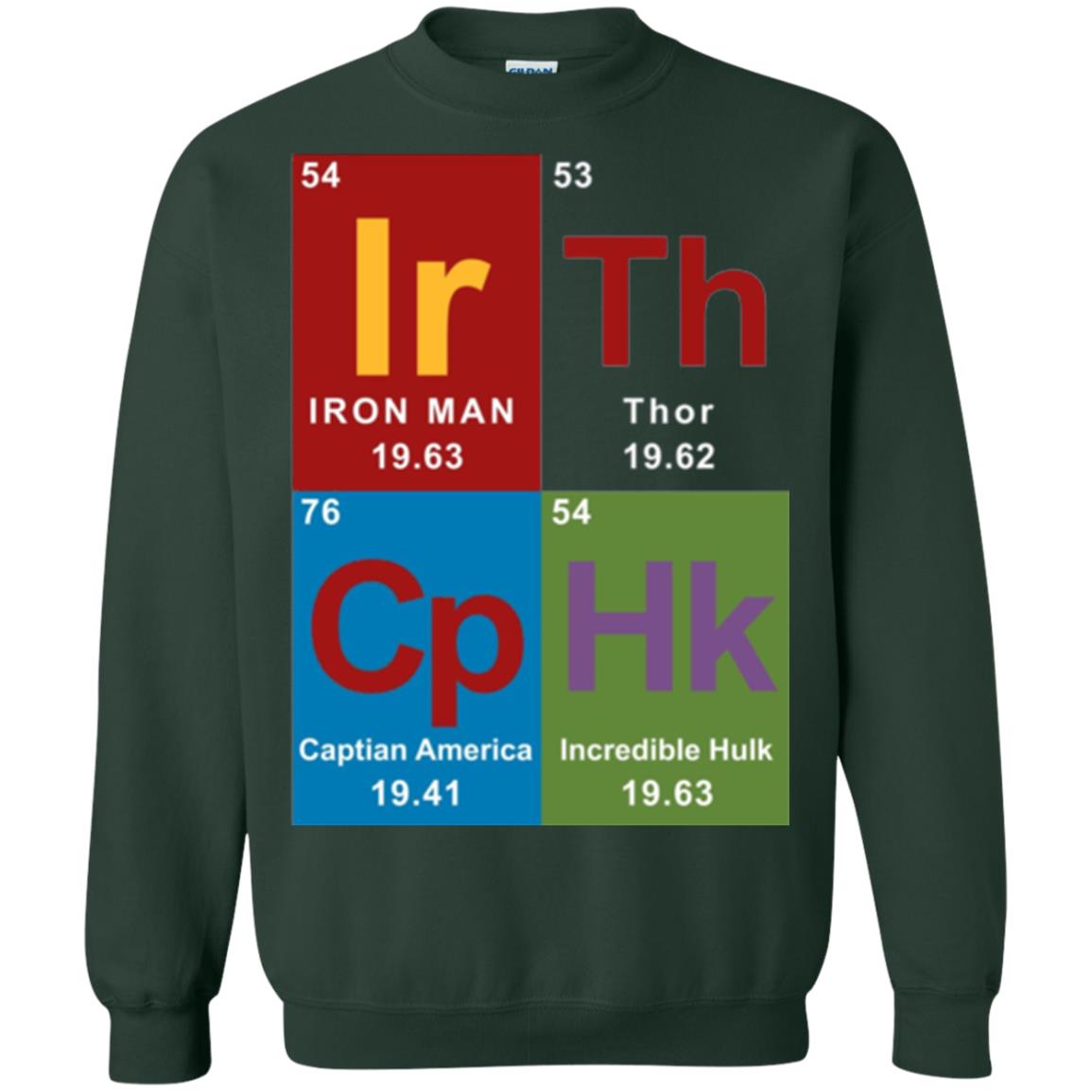 Marvel Avengers Periodic Table Elements T-shirt Forest Green