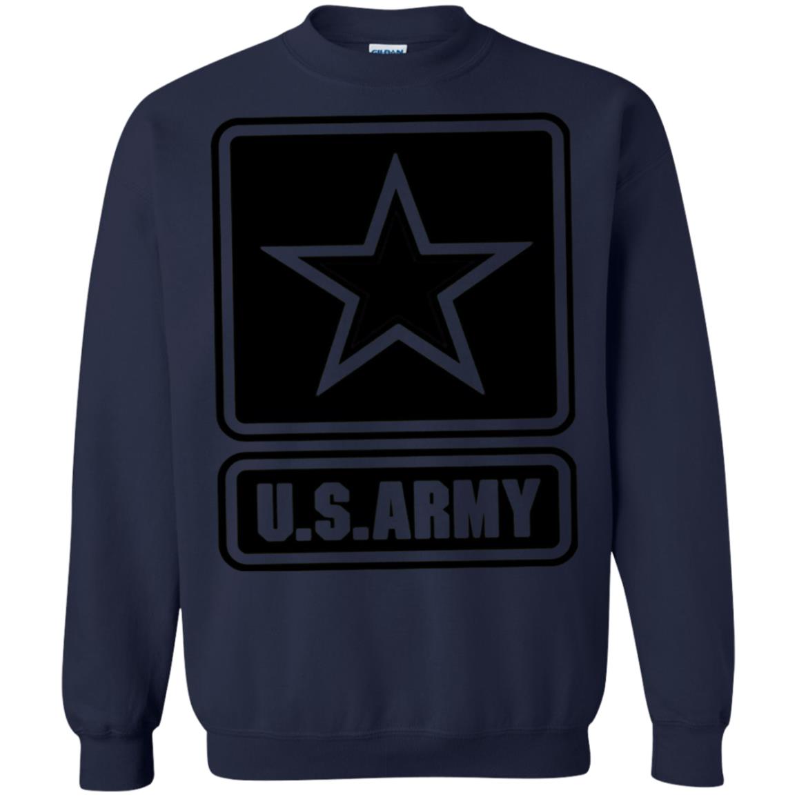 Us Army Black Logo United States Design T-shirt Navy