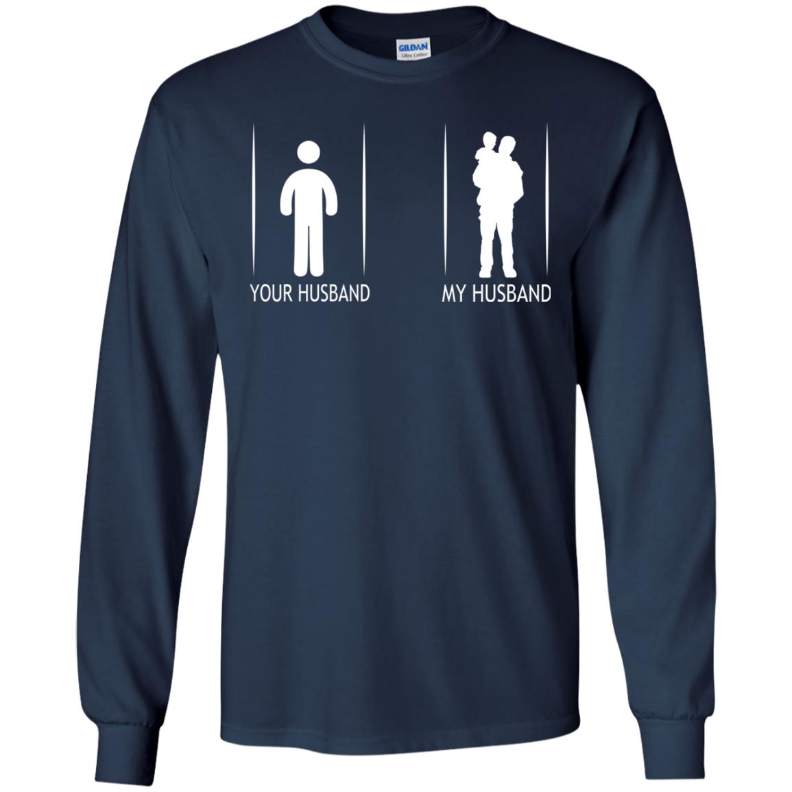 Your Husband My Husband With Baby Wife Shirt Navy