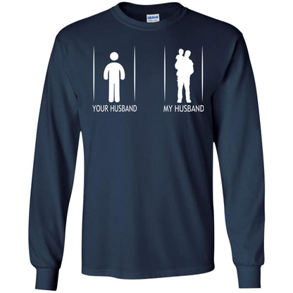 Your Husband My Husband With Baby Wife Shirt Navy