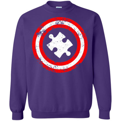 Captain Autism Superhero T-shirt Autism Awareness Purple