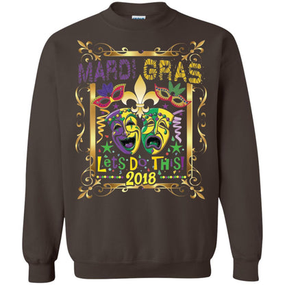 Fleur Symbol New Orleans Parade Mardi Gras T-shirt Dark Chocolate