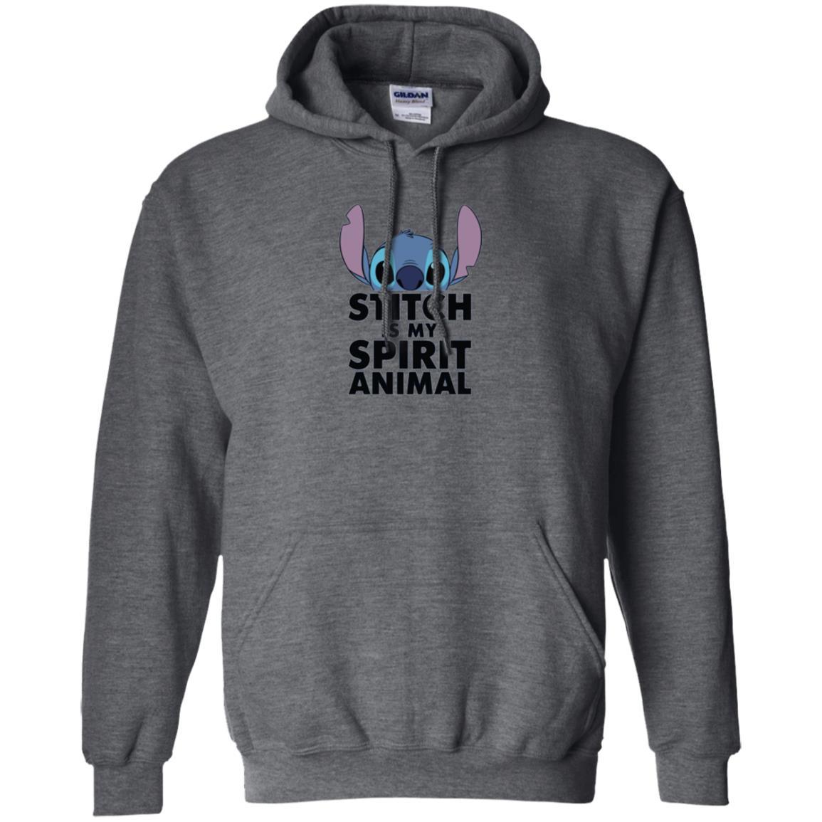 Disney Stitch Is My Spirit Animal T-shirt Dark Heather