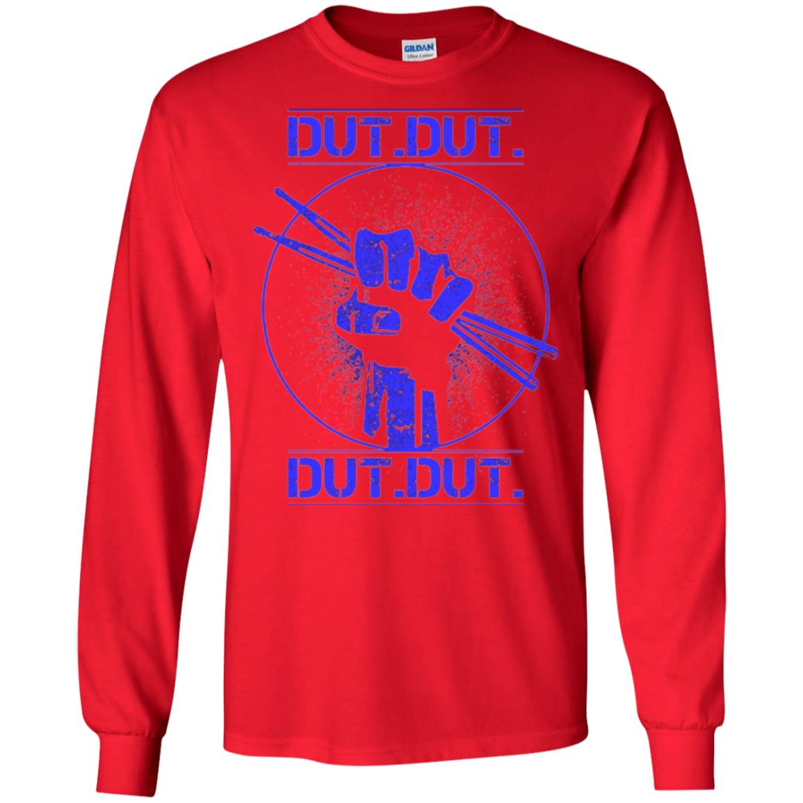 Drum Lovers T-shirt Dut Marching Band Red