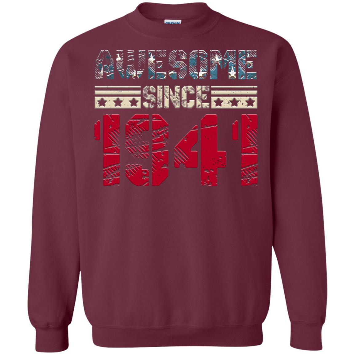 Awesome Since Legends Born In 1941 77 Years Old Birthday Shirt For Dad Or Papa Maroon