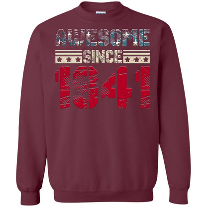 Awesome Since Legends Born In 1941 77 Years Old Birthday Shirt For Dad Or Papa Maroon
