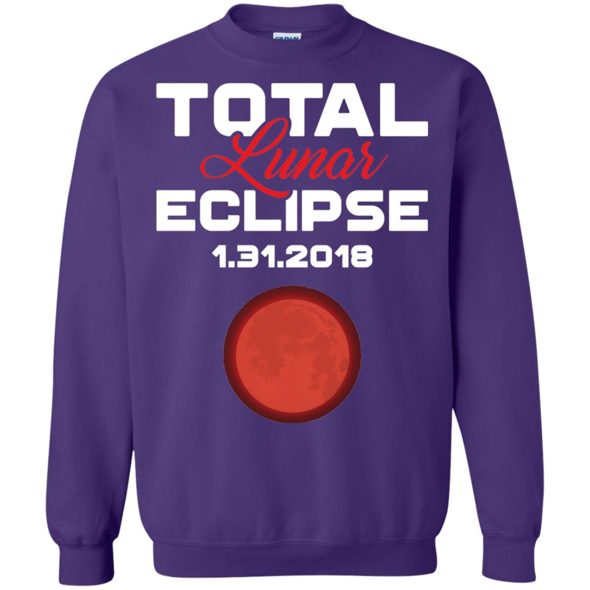 Eclipse January 31st 2018 Total Lunar Eclipse T-shirt Blood Moon Purple