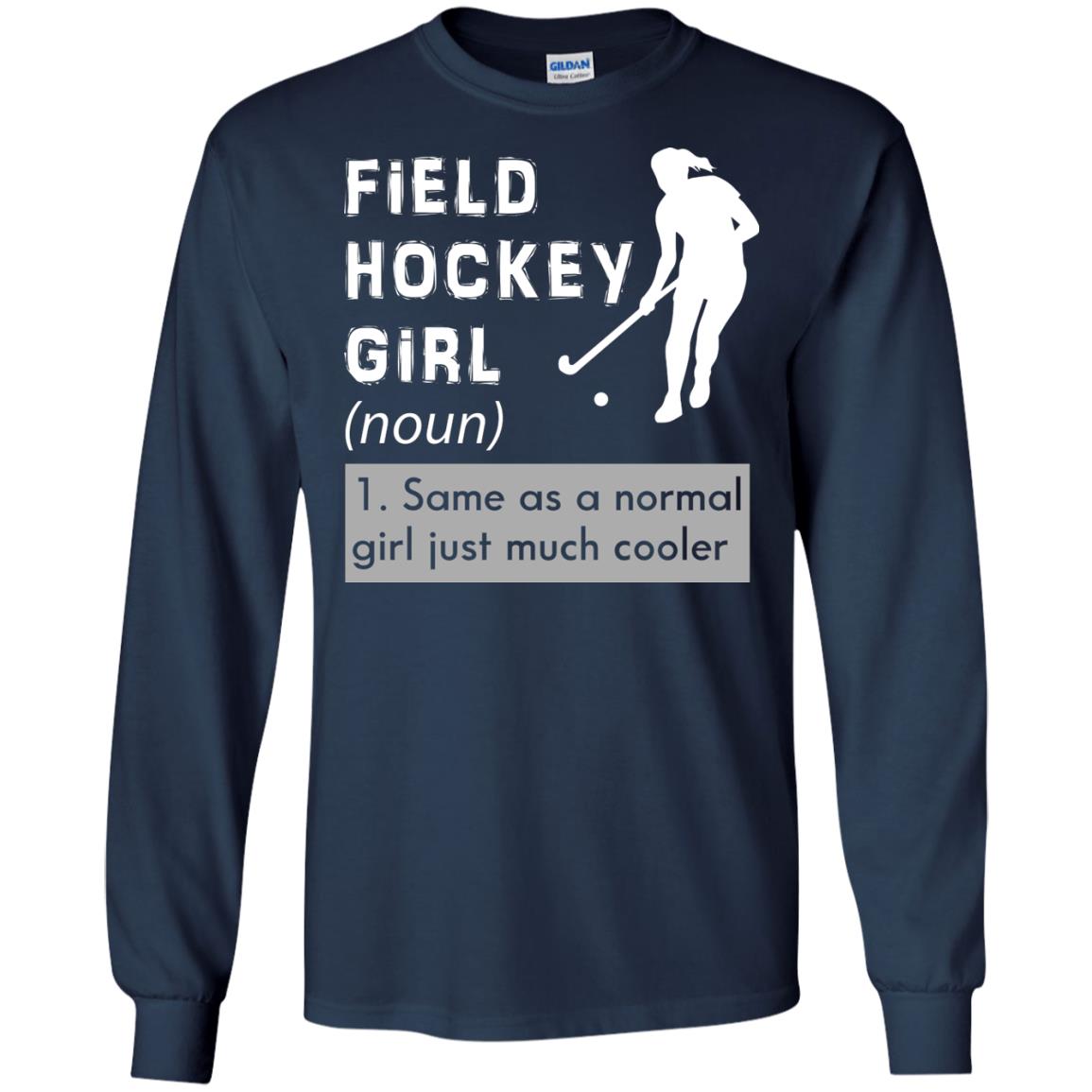 Field Hockey Girl Hockey Lover T-shirt Navy