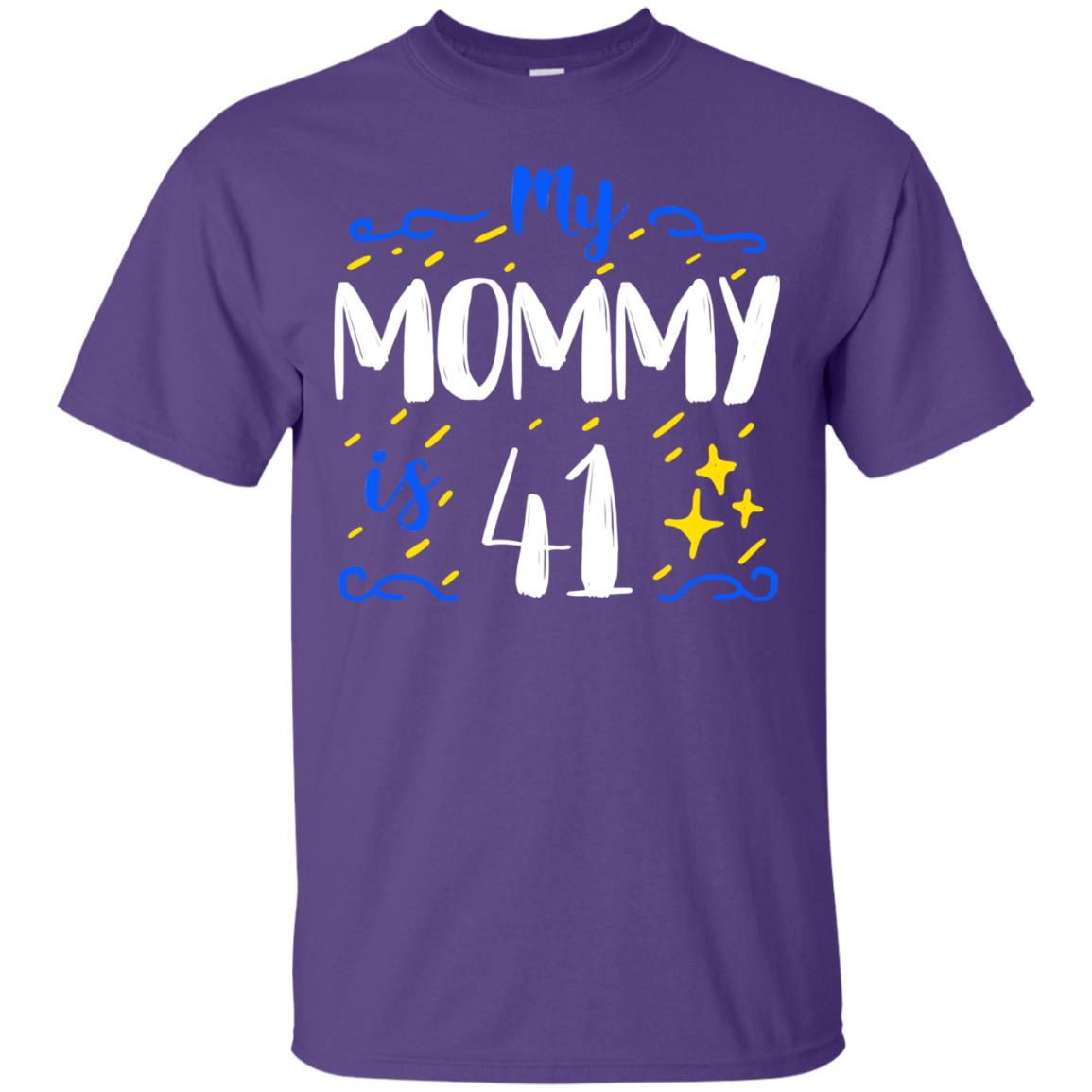 My Mommy Is 41 41st Birthday Mommy Shirt For Sons Or Daughters Purple