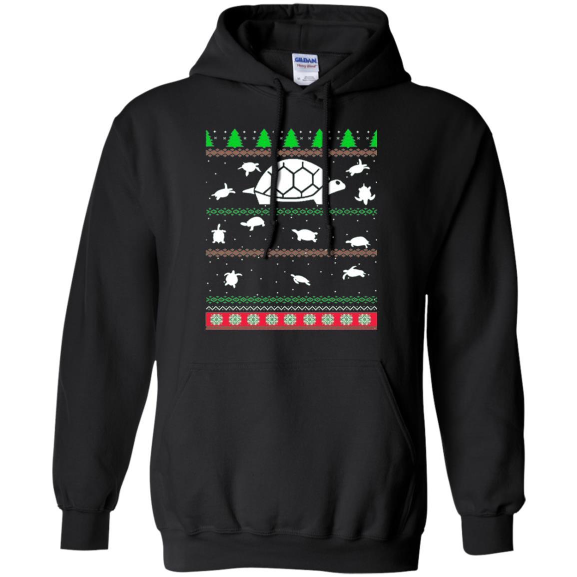 Christmas T-shirt Turtle Lover Merry Christmas Black