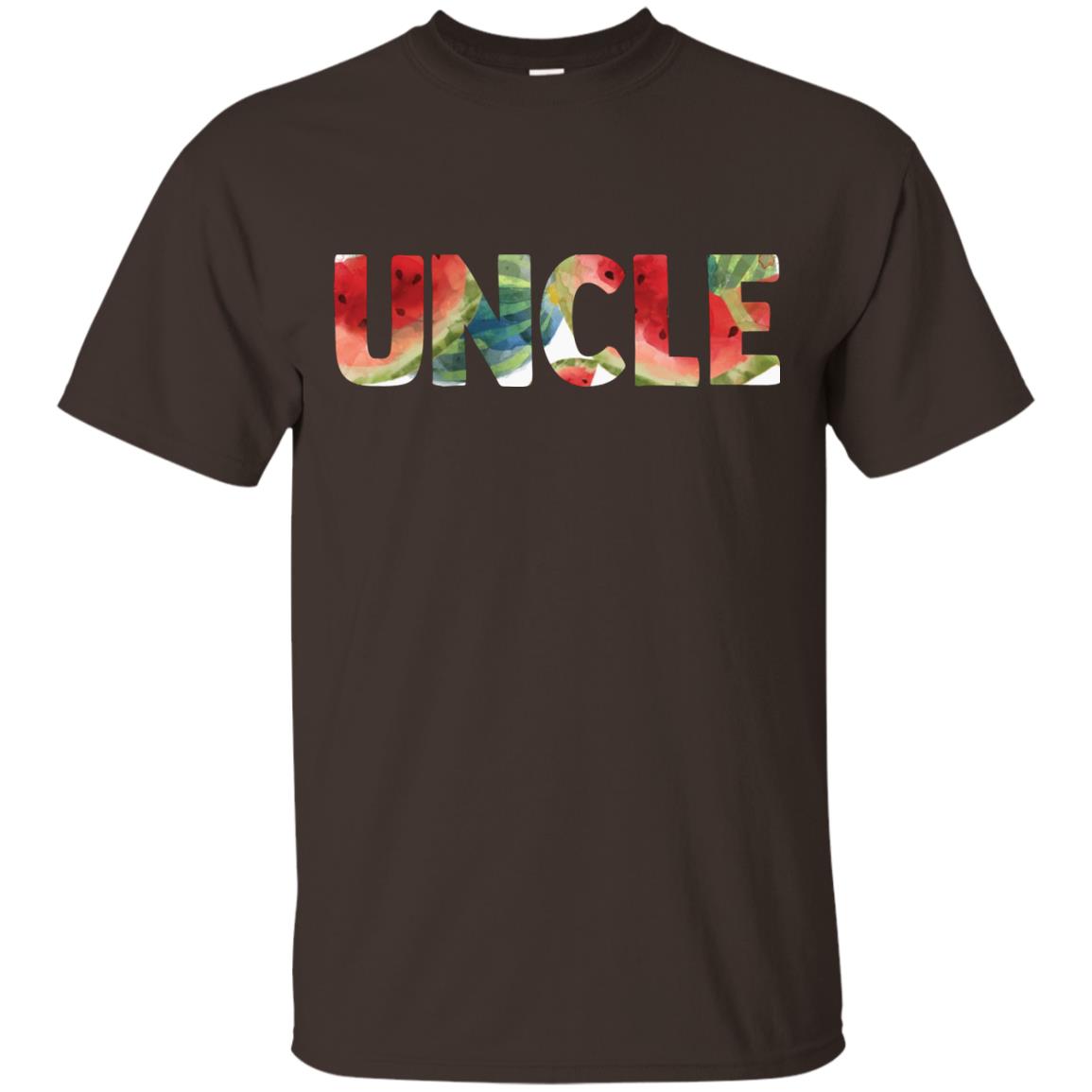 Uncle Watermelon Funny Summer Melon Fruit Shirt For Uncle Dark Chocolate