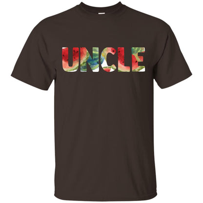 Uncle Watermelon Funny Summer Melon Fruit Shirt For Uncle Dark Chocolate