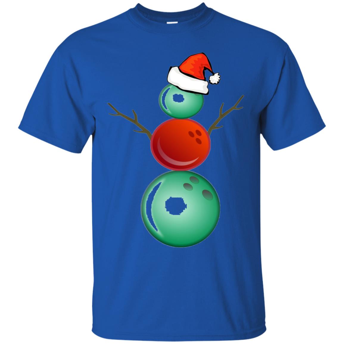 Funny Christmas Shirts Bowling Snowman Royal