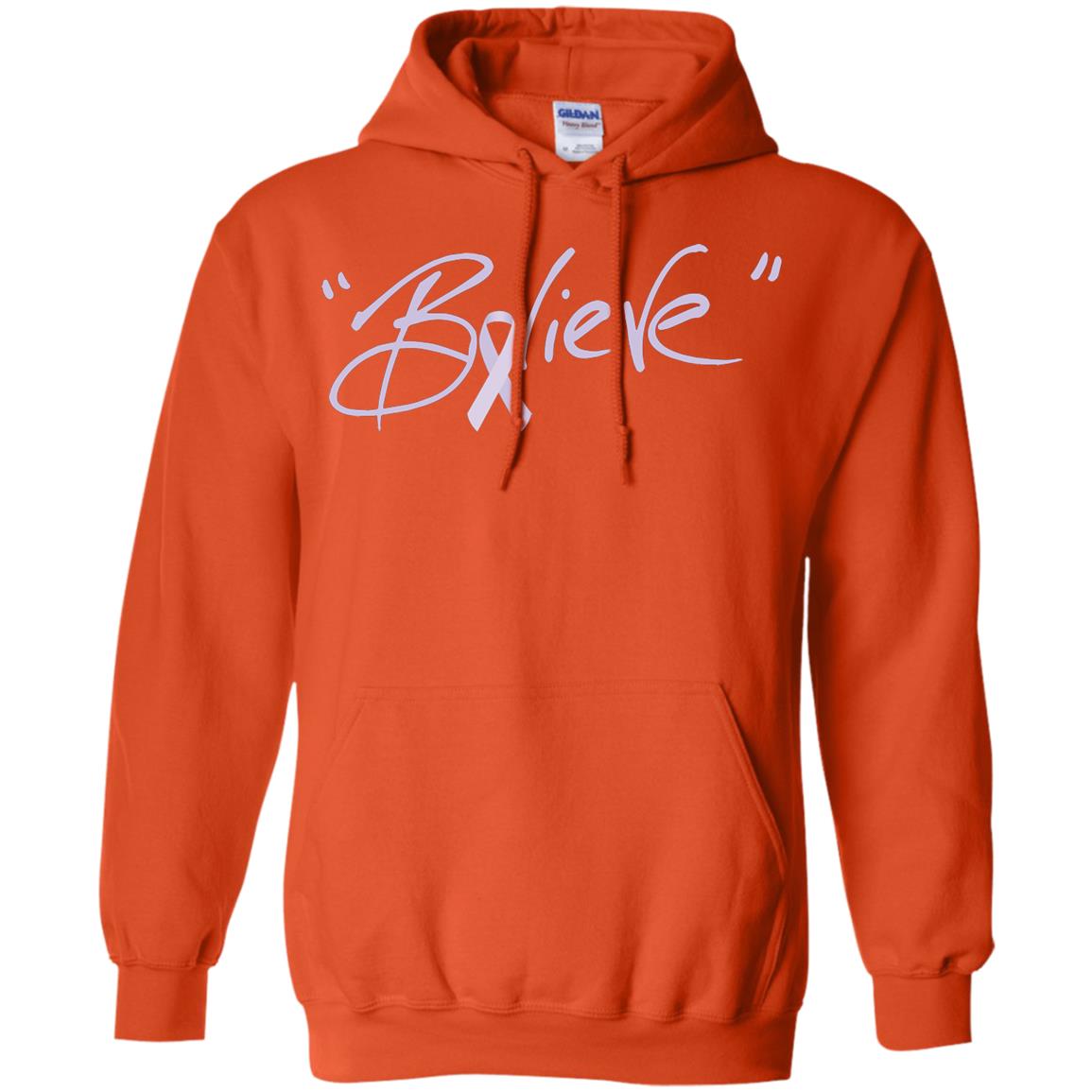 All Cancer Awareness Shirt Lavender Ribbon Believe Orange