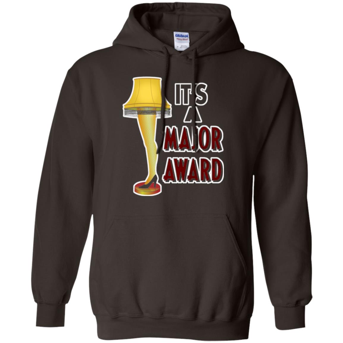 Christmas T-shirt It_s A Major Award Leg Lamp Dark Chocolate