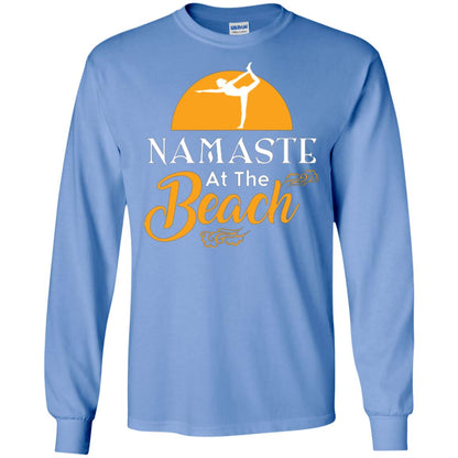 Yoga Lover T-shirt Namaste At The Beach Carolina Blue