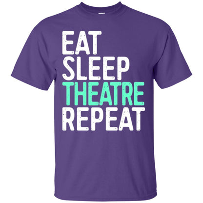 Actor T-shirt Eat Sleep Theatre Repeat T-shirt Purple