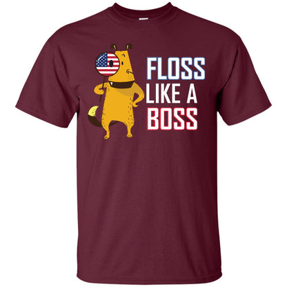 Floss Like A Boss Dog Shirt Maroon