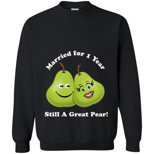 Married For 1 Year Still A Great Pear 1st Anniversary T-shirt Black