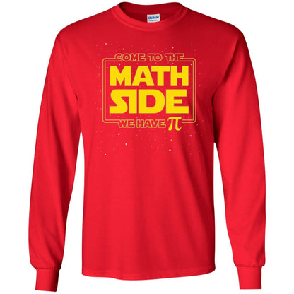 Math Lovers T-shirt Come To The Math Side We Have Pi Red