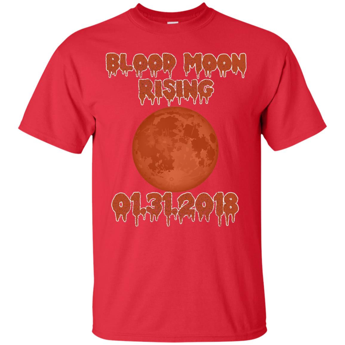 Blood Moon Rising Total Lunar Eclipse T-shirt Funny Lunar Eclipse Red