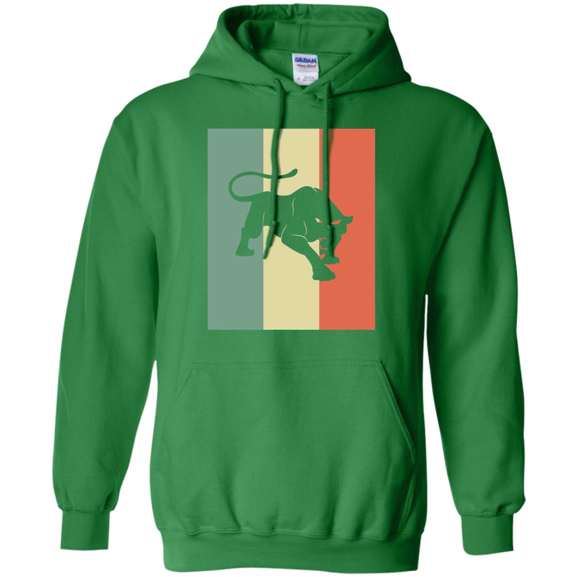 Black Panther Silhouette Gift Shirt Retro Vintage Classic Tee Irish Green
