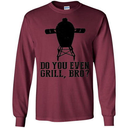 Bbq Grilling T-shirt Do You Even Grill Bro Maroon