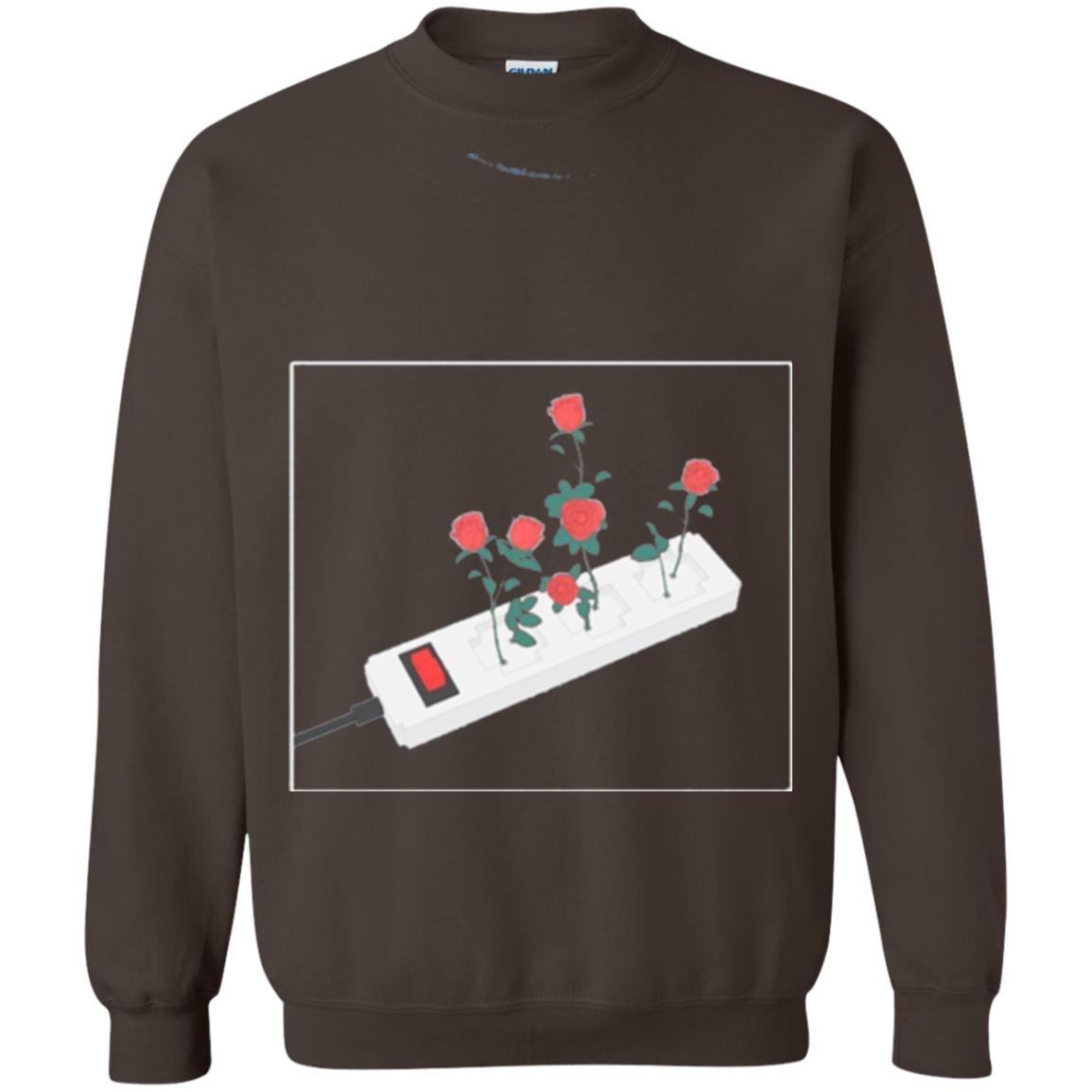 Flower Power Cute Art Aesthetic Vaporwave Digital Rose T-shirt Dark Chocolate
