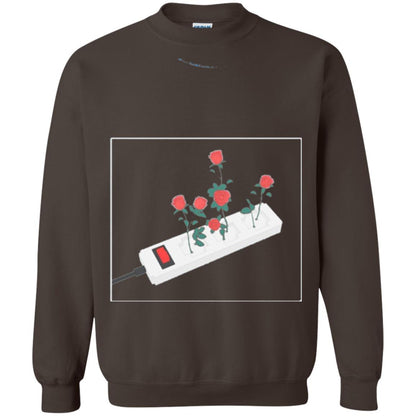 Flower Power Cute Art Aesthetic Vaporwave Digital Rose T-shirt Dark Chocolate