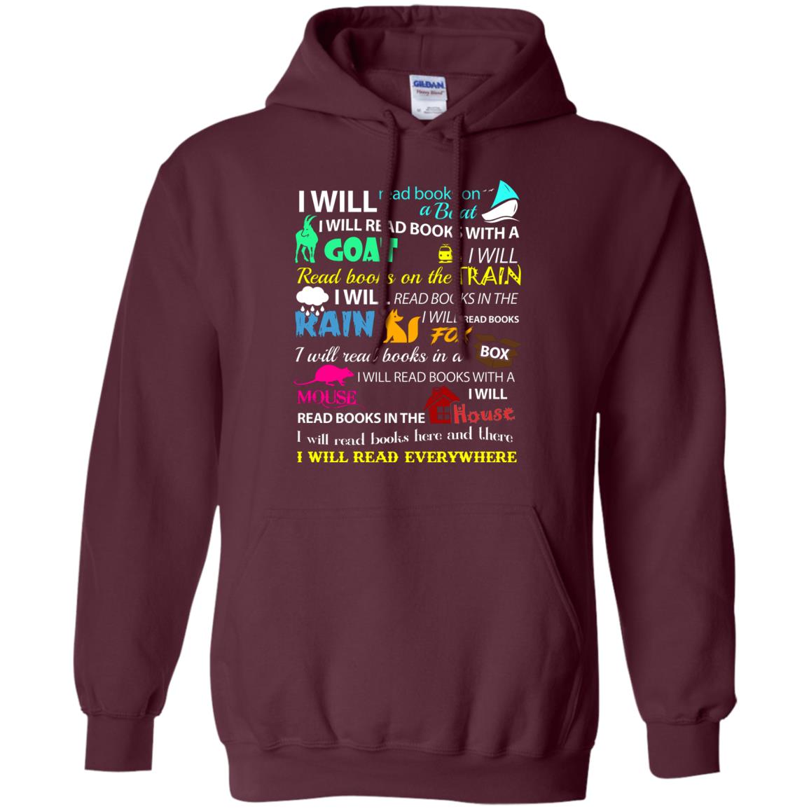 I Will Read Books On A Boat Bookworm T-shirt Maroon