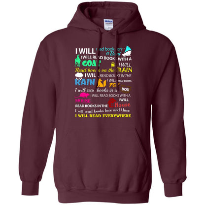 I Will Read Books On A Boat Bookworm T-shirt Maroon